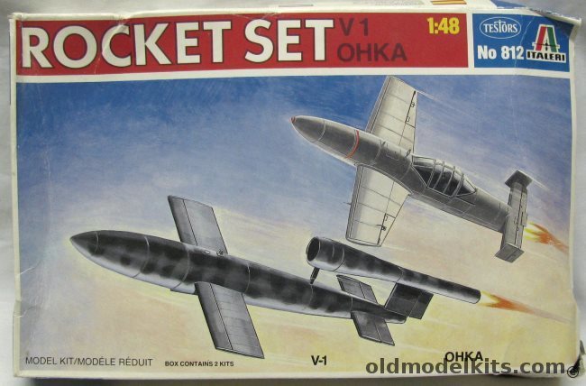 Italeri 1/48 V-1 and Oka Bombs (Ohka Mk.II MYX-7) - (Ex-Testors/Hawk), 812 plastic model kit